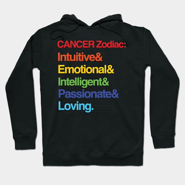 Cancer Zodiac Astrology Hoodie by Funkrafstik